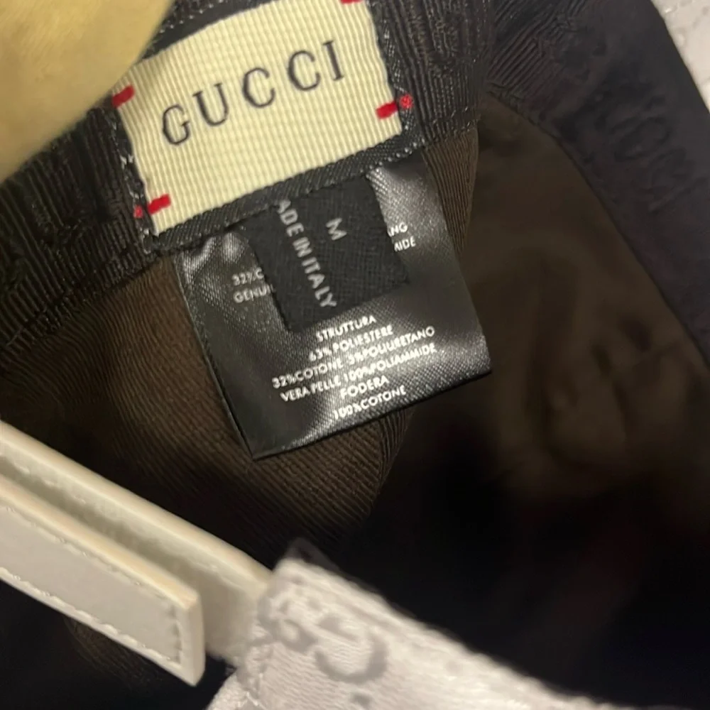 Gucci white Monogram Baseball Cap - Picture 5 of 7